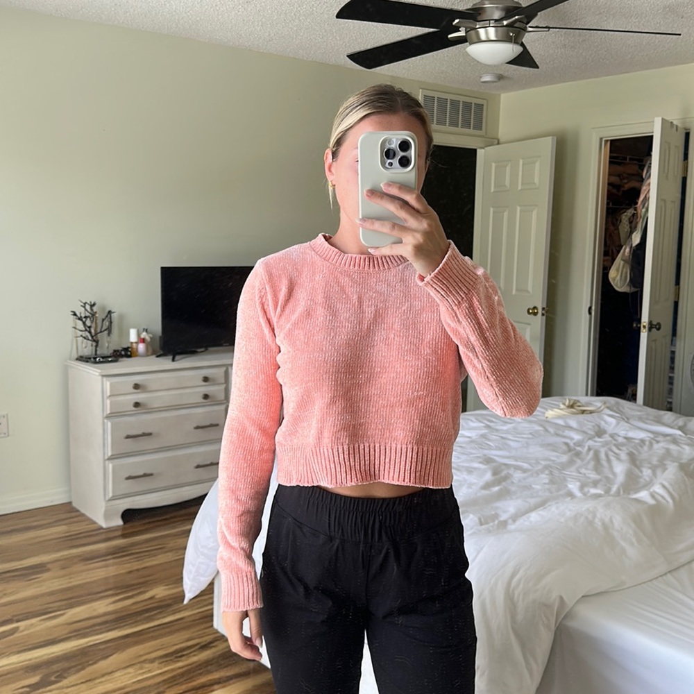 Chenille Cropped Sweater
